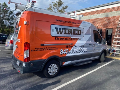 WIRED SC van parked